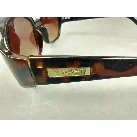 Nine West Sunglasses Light Brown Tortoise Shell Cat Eye Oversized - Picture 3 of 10